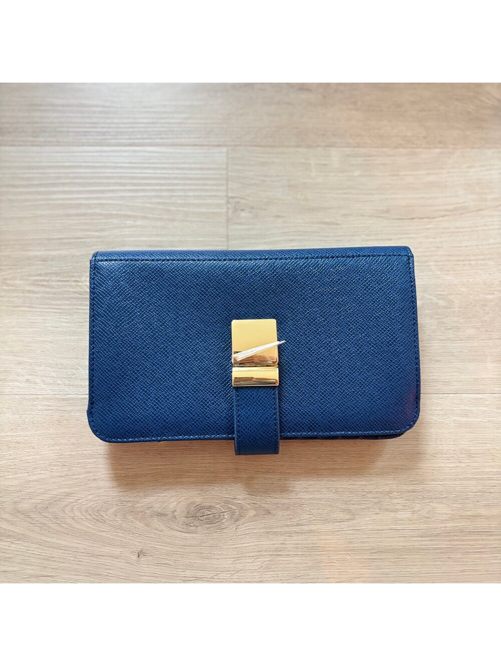 Ivanka Trump NWT Blue Clutch Wallet Gold Clasp